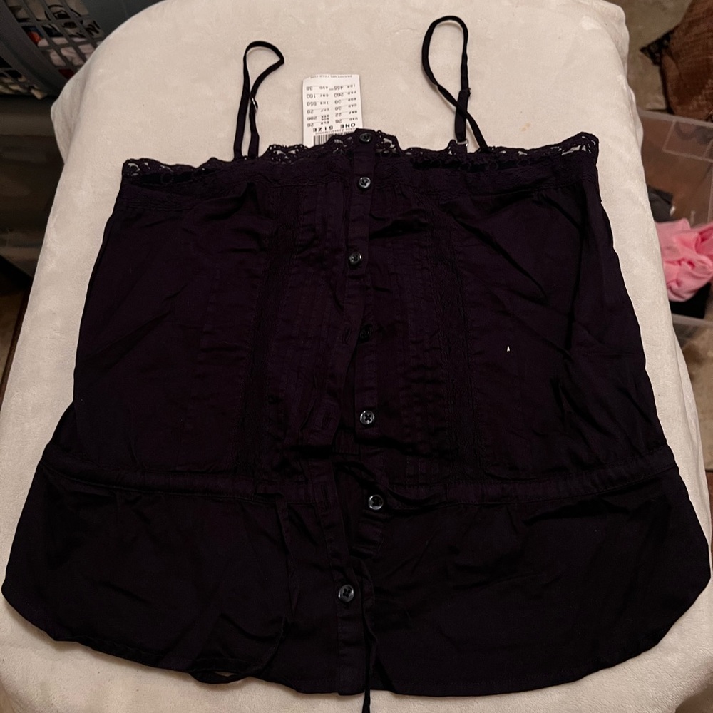 Brandy Melville  “Lace Button Up Tank “